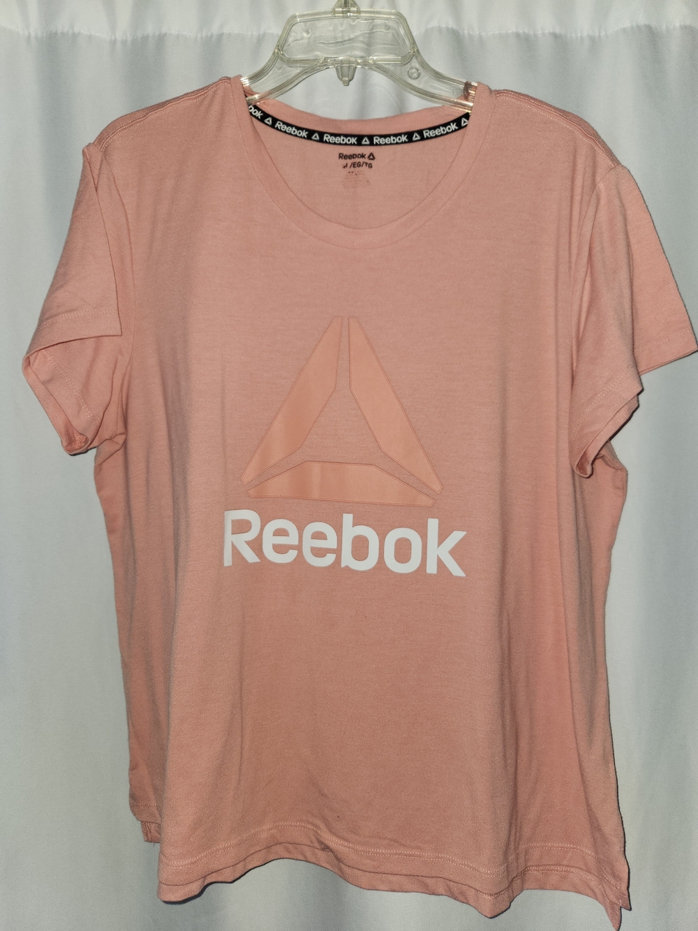 Reebok Peach Logo Tee #jersey-knit #comfort fit #athletic fit #sporty #soft